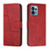 Moto X40/X40 Pro/Edge+ 2023 Stitching Calf Texture Buckle Leather Phone Case - Red