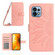 Motorola Edge+ 2023 HT04 Skin Feel Sun Flower Embossed Flip Leather Phone Case with Lanyard - Pink