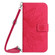 Motorola Edge+ 2023 HT04 Skin Feel Sun Flower Embossed Flip Leather Phone Case with Lanyard - Rose Red