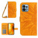 Motorola Edge+ 2023 HT04 Skin Feel Sun Flower Embossed Flip Leather Phone Case with Lanyard - Yellow