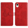 Samsung Galaxy A23 5G JP Version HT03 Skin Feel Butterfly Embossed Flip Leather Phone Case - Red