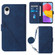 Samsung Galaxy A23E / A22E / A23S / A23 5G Crossbody 3D Embossed Flip Leather Phone Case - Blue