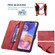 Samsung Galaxy A23 5G Magnetic Clasp RFID Blocking Anti-Theft Leather Case - Red