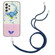 Samsung Galaxy A23 5G Bronzing Butterfly Flower TPU Phone Case with Lanyard - Hydrangea