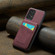 Samsung Galaxy A23 4G / 5G Fierre Shann Crazy Horse Card Holder Back Cover PU Phone Case - Wine Red