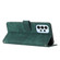Samsung Galaxy A23 5G&4G / M13 4G / M23 / F23 5G Skin Feel Stripe Pattern Leather Phone Case with Lanyard - Green