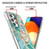 Samsung Galaxy A23 5G / 4G Splicing Marble Flower Pattern TPU Ring Holder Case - Blue Flower