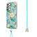 Samsung Galaxy A23 5G / 4G Splicing Marble Flower Pattern TPU Phone Case with Lanyard - Blue Flower
