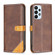 Samsung Galaxy A23 5G Color Matching Double Sewing Thread Leather Phone Case - Brown