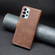 Samsung Galaxy A23 5G Color Matching Double Sewing Thread Leather Phone Case - Brown