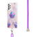 Samsung Galaxy A23 4G/5G Electroplating Splicing Marble TPU Phone Case with Lanyard - Light Purple