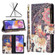 Samsung Galaxy A23 5G Colored Drawing Pattern Zipper Leather Phone Case - Flower Elephants