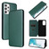 Samsung Galaxy A23 5G Carbon Fiber Texture Horizontal Flip PU Phone Case - Green