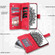 Samsung Galaxy A23 4G / 5G Multi-Card Totem Zipper Leather Phone Case - Red