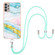 Samsung Galaxy A23 5G / 4G Electroplating Marble Pattern TPU Phone Case with Lanyard - Green 004