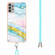 Samsung Galaxy A23 5G / 4G Electroplating Marble Pattern TPU Phone Case with Lanyard - Green 004