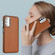 Samsung Galaxy A23 4G / F23 5G / M23 5G Leather Texture Full Coverage Phone Case - Brown