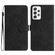 Samsung Galaxy A23 5G Flower Embossing Pattern Leather Phone Case - Black