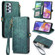 Samsung Galaxy A23 5G Geometric Zipper Wallet Side Buckle Leather Phone Case - Green