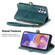 Samsung Galaxy A23 5G Geometric Zipper Wallet Side Buckle Leather Phone Case - Green