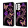 Samsung Galaxy A23 5G Crystal 3D Shockproof Protective Leather Phone Case - Purple Flower Butterfly