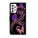 Samsung Galaxy A23 5G Crystal 3D Shockproof Protective Leather Phone Case - Purple Flower Butterfly