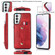 Samsung Galaxy S22 5G Wristband Kickstand Wallet Leather Phone Case - Red