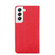 Samsung Galaxy S22 5G Skin Feel Magnetic Horizontal Flip Leather Phone Case - Red Samsung Galaxy S22 5G Skin Feel Magnetic Horizontal Flip Leather Phone Case - Red