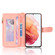 Samsung Galaxy S22 5G Litchi Texture Zipper Leather Phone Case - Pink