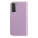 Samsung Galaxy S22 5G Candy Color Litchi Texture Leather Phone Case - Light Purple