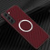 Samsung Galaxy S22 5G Carbon Fiber Texture MagSafe Magnetic Phone Case - Red