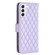 Samsung Galaxy S22 5G Diamond Lattice Wallet Leather Flip Phone Case - Purple