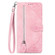 Samsung Galaxy S22 5G Embossed Flower Shockproof Leather Phone Case - Pink