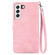Samsung Galaxy S22 5G Embossed Flower Shockproof Leather Phone Case - Pink