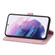 Samsung Galaxy S22 5G Embossed Flower Shockproof Leather Phone Case - Pink