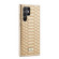 Samsung Galaxy S22 5G Fierre Shann Python Texture Electroplating PU Phone Case - White