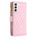 Samsung Galaxy S22 5G Diamond Lattice Zipper Wallet Leather Flip Phone Case - Pink Samsung Galaxy S22 5G Diamond Lattice Zipper Wallet Leather Flip Phone Case - Pink