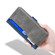 Samsung Galaxy S22 Contrast Color Side Buckle Leather Phone Case - Blue + Grey
