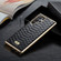 Samsung Galaxy S22 5G Fierre Shann Python Texture Electroplating PU Phone Case - Black