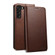 Samsung Galaxy S22 Calf Texture Horizontal Flip Leather Phone Case - Brown
