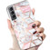 Samsung Galaxy S22 5G Electroplated Marble Pattern TPU Phone Case - White Gravel Pink