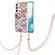 Samsung Galaxy S22 5G Electroplating IMD TPU Phone Case with Lanyard - Pink Scales