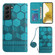 Samsung Galaxy S22 5G Crossbody Football Texture Magnetic PU Phone Case - Light Blue