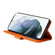 Samsung Galaxy S22 5G GQUTROBE Right Angle Leather Phone Case - Orange