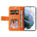 Samsung Galaxy S22 5G GQUTROBE Right Angle Leather Phone Case - Orange