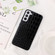 Samsung Galaxy S22 5G Leather Back Phone Case - Black Crocodile Texture