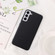 Samsung Galaxy S22 5G Leather Back Phone Case - Black Carbon Fiber Texture
