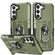 Samsung Galaxy S22 5G Ring Holder Armor Hybrid Phone Case - Green