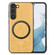Samsung Galaxy S22 5G Solid Color Leather Skin Back Cover Phone Case - Yellow
