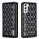 Samsung Galaxy S22 5G Diamond Lattice Magnetic Leather Flip Phone Case - Black Samsung Galaxy S22 5G Diamond Lattice Magnetic Leather Flip Phone Case - Black